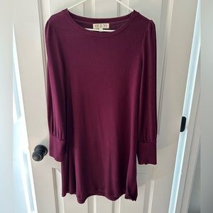 Pink rose sweater dress